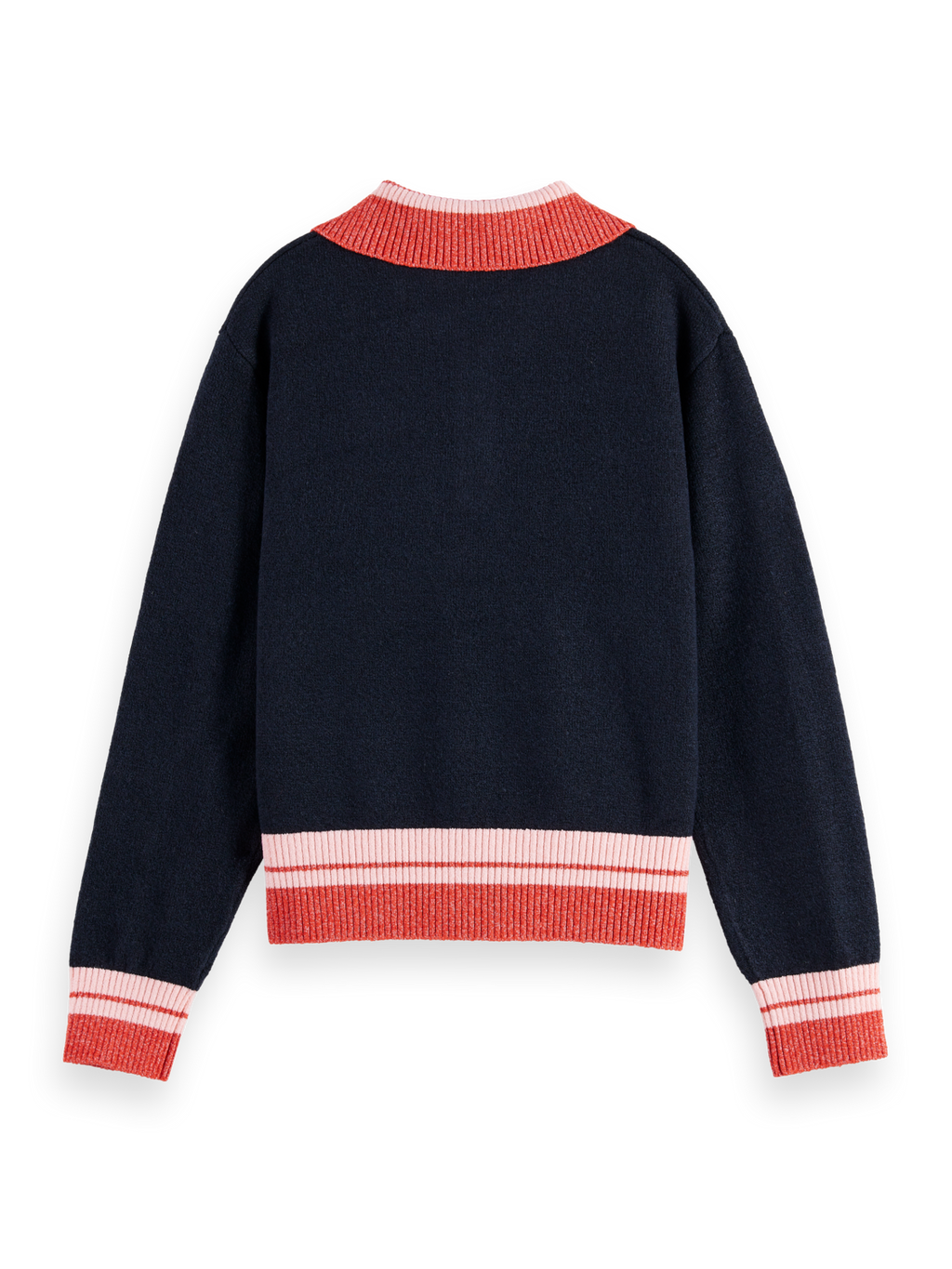 Girls' Sporty Pullover With Collar And Chest Logo