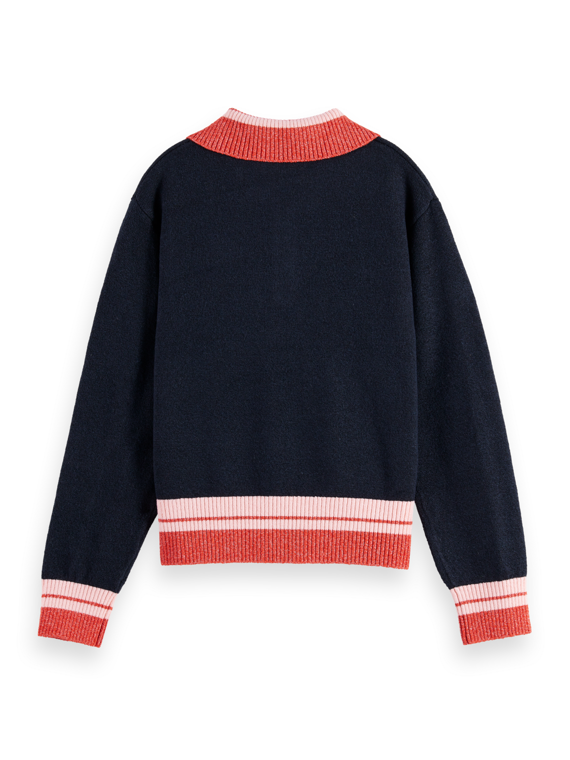 Girls' Sporty Pullover With Collar And Chest Logo