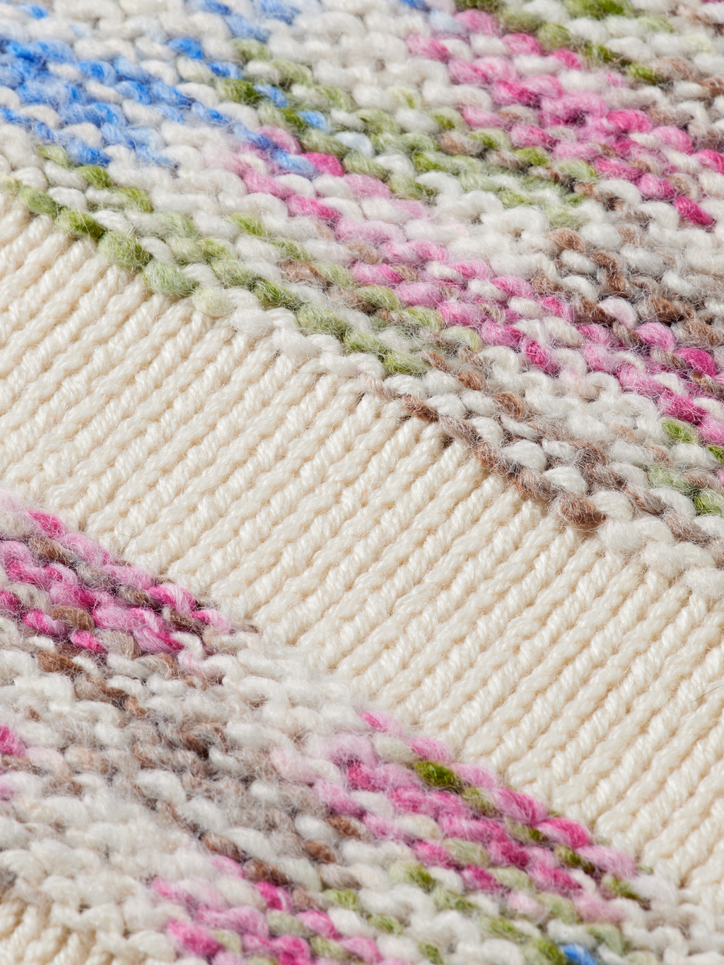 Multi-Color Rainbow Yarn Striped Pullover