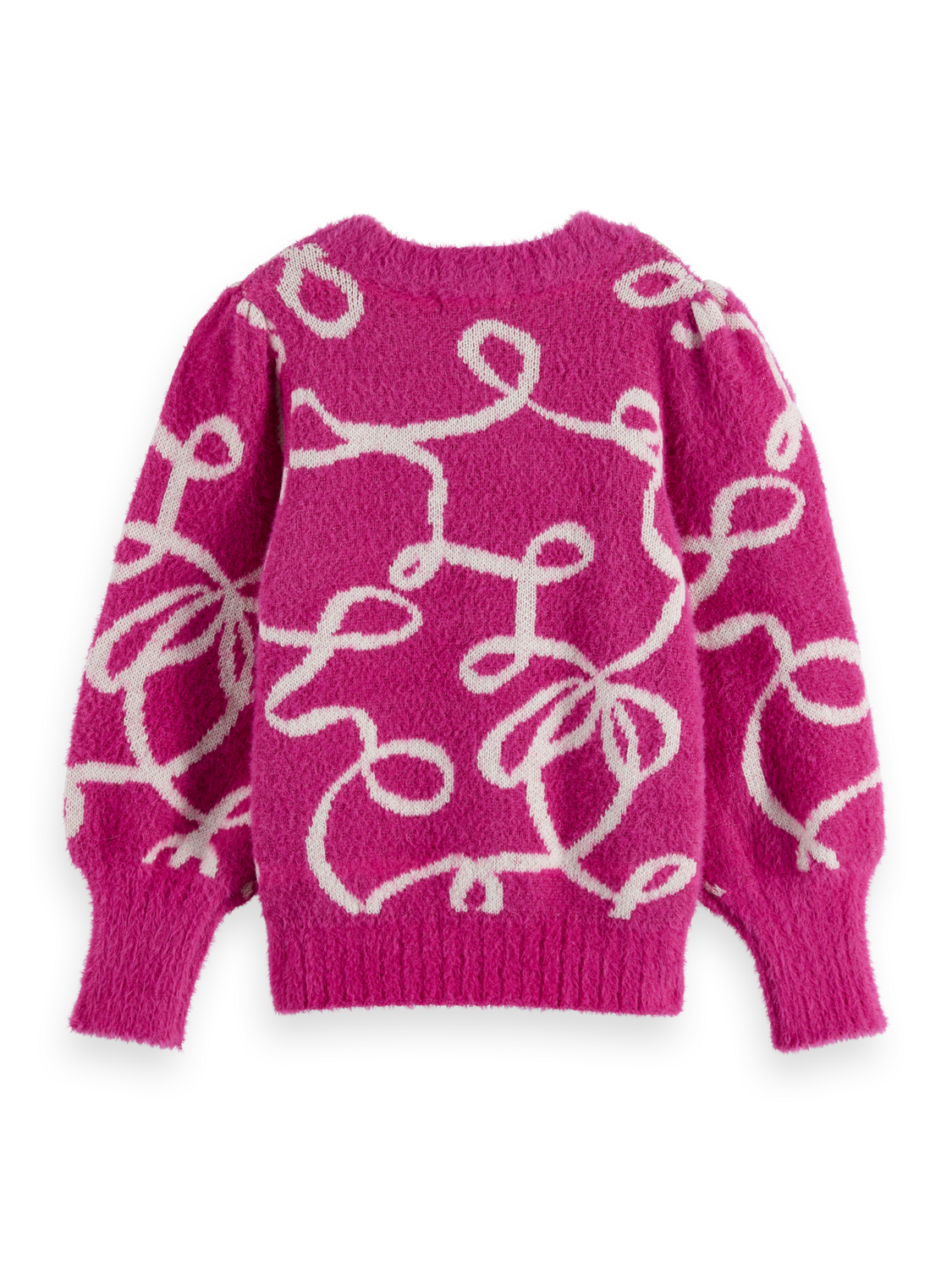 Turtleneck Intarsia Glitter Pullover