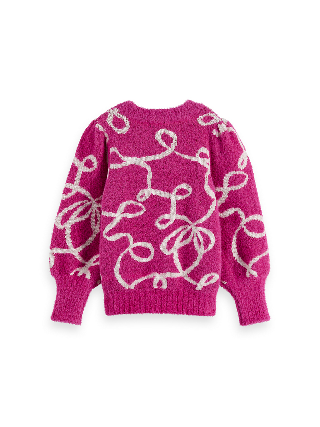 Pull col roulé en intarsia pailleté