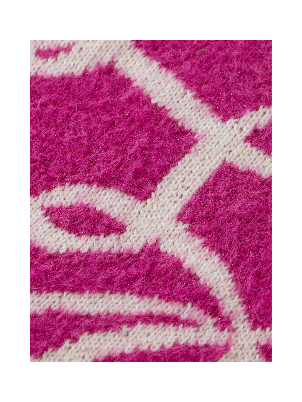 Pull col roulé en intarsia pailleté