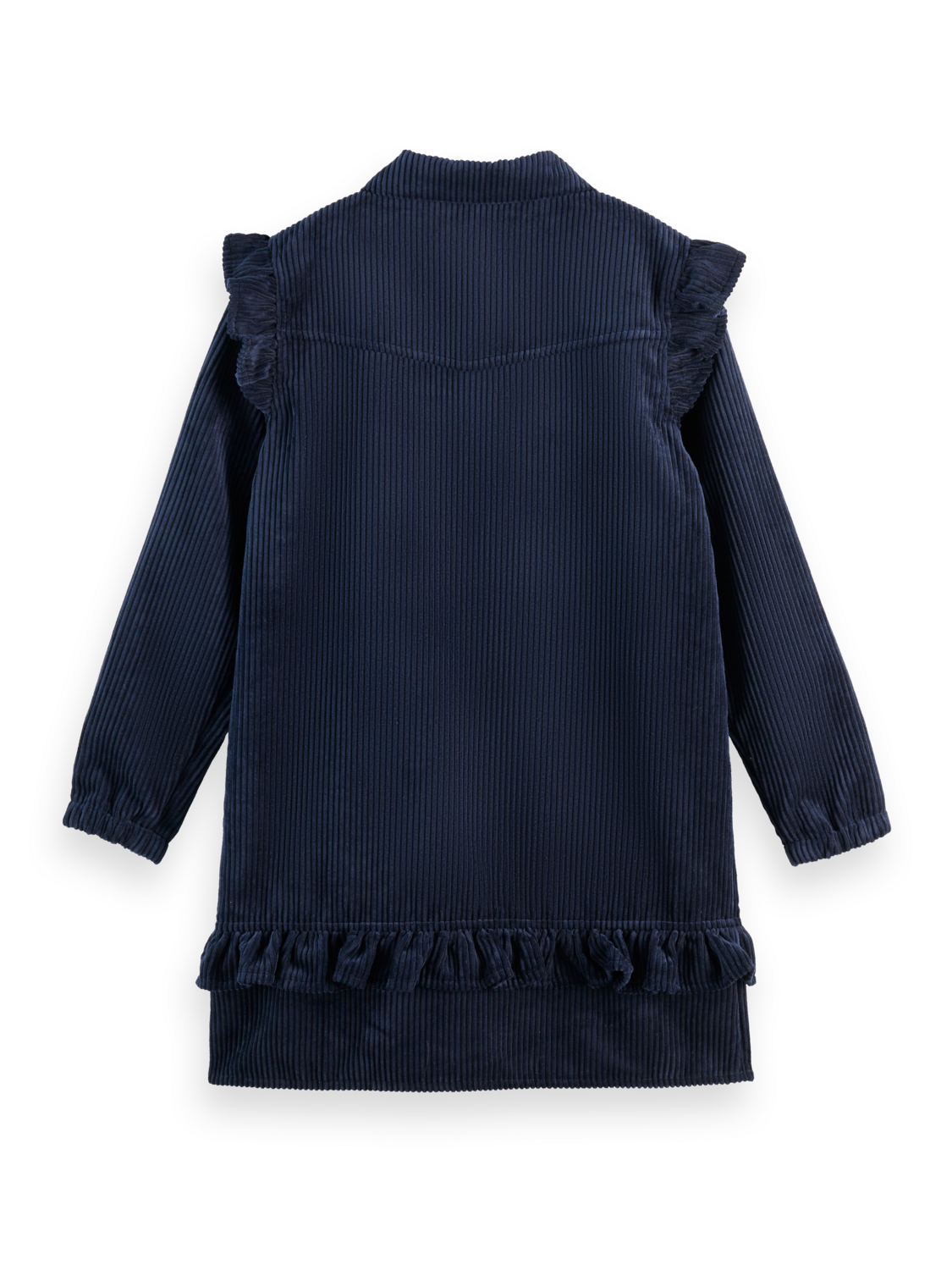 Corduroy Dress With Ruffle Details