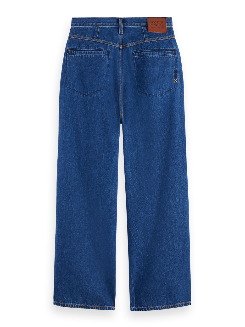Seasonal Super Loose Pleat Front Jeans — Forever Blue