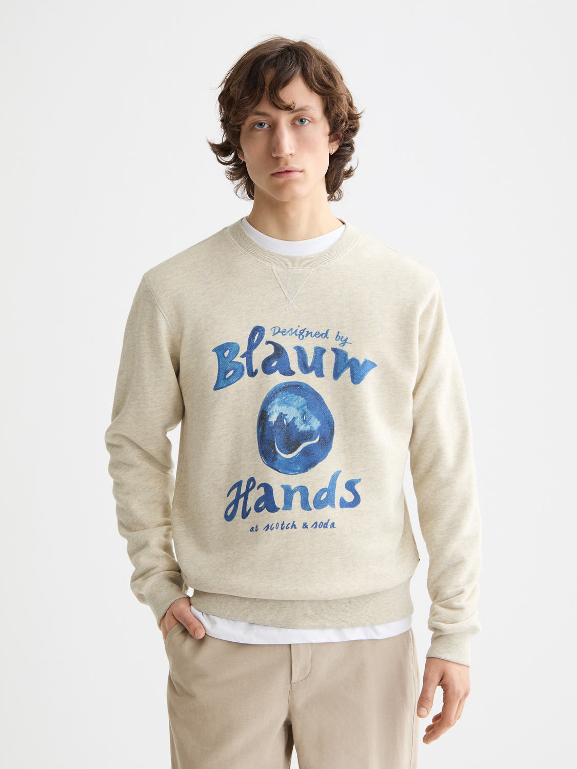 Denim Washed Artwork Sweatshirt