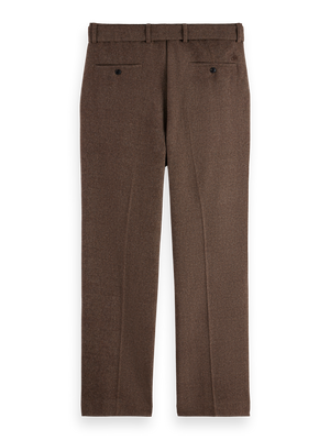 Yarn-Dyed Wool Blend Relaxed Straight Pleated Chino