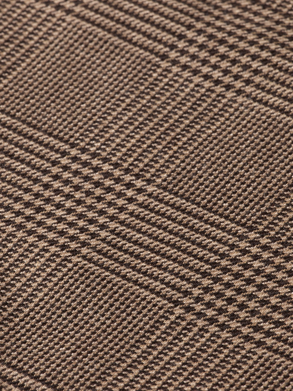 Checkered Wool-Blend Pleated Baggy Fit Chino