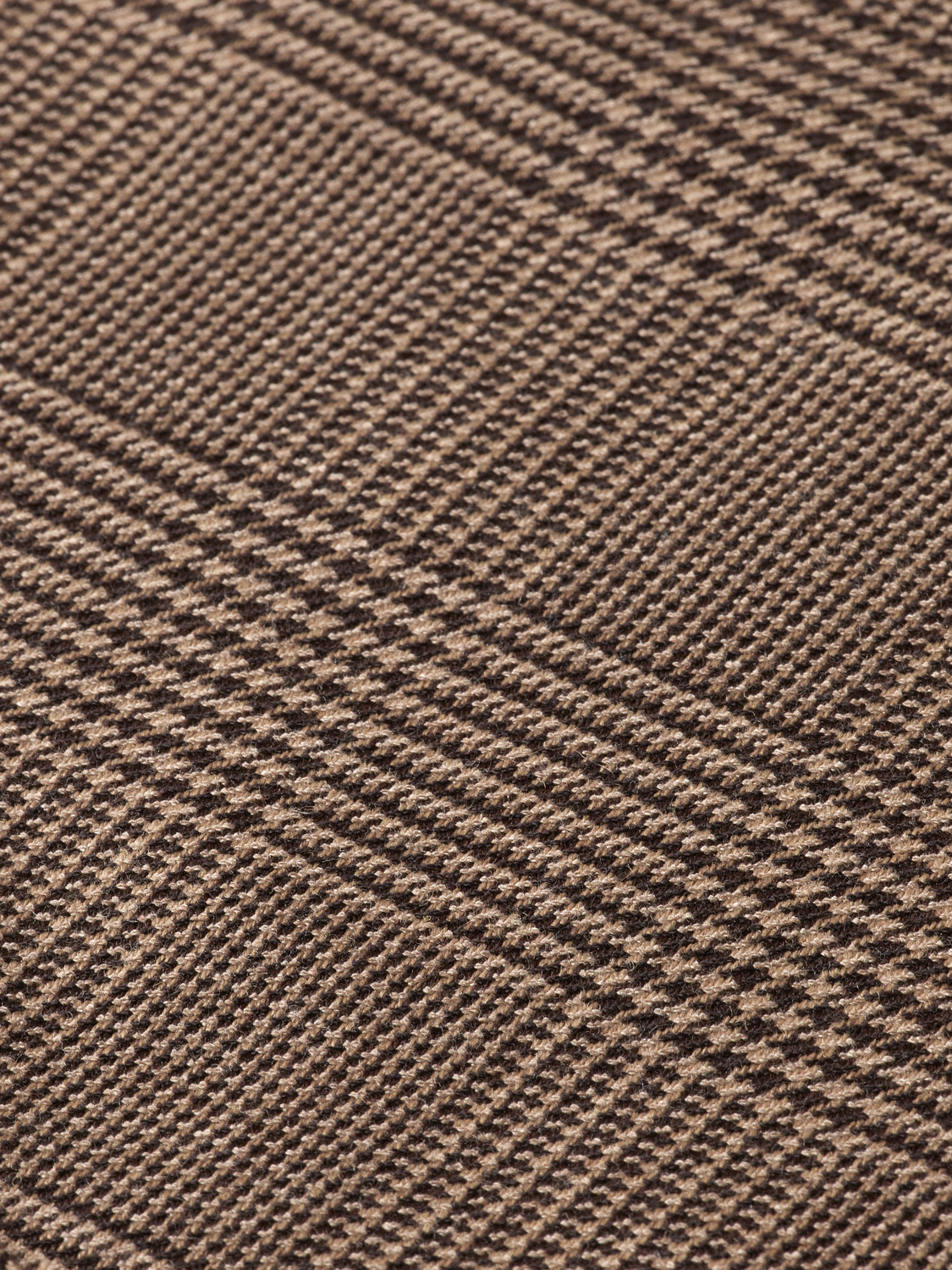 Checkered Wool-Blend Pleated Baggy Fit Chino