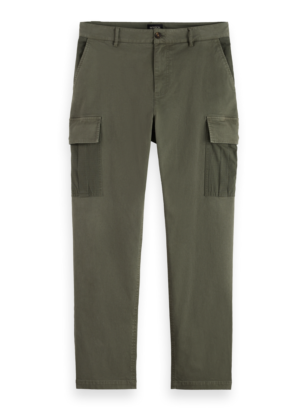 Harper- Garment-Dyed Cotton Blend Loose Tapered Cargo