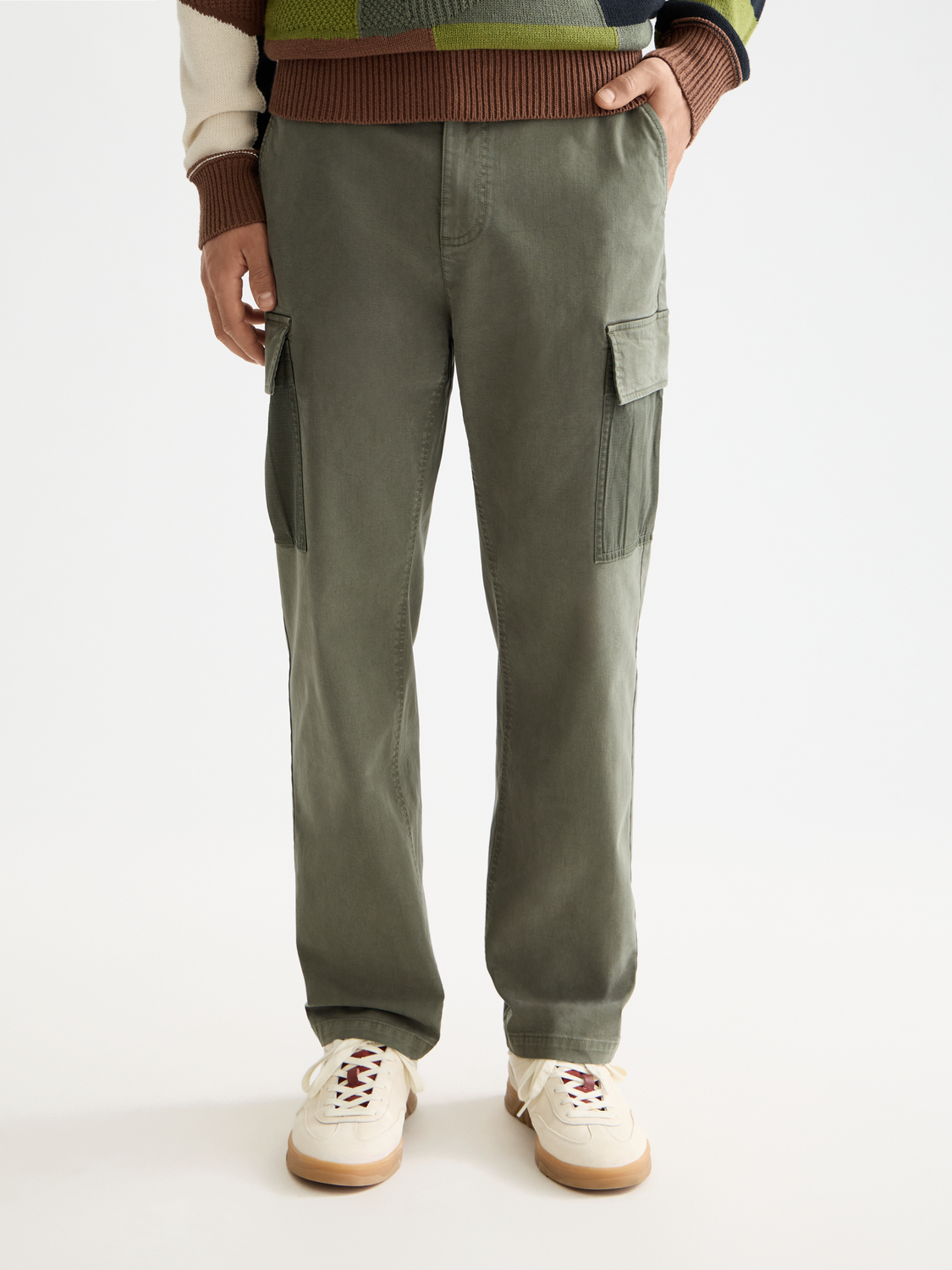 Harper- Garment-Dyed Cotton Blend Loose Tapered Cargo