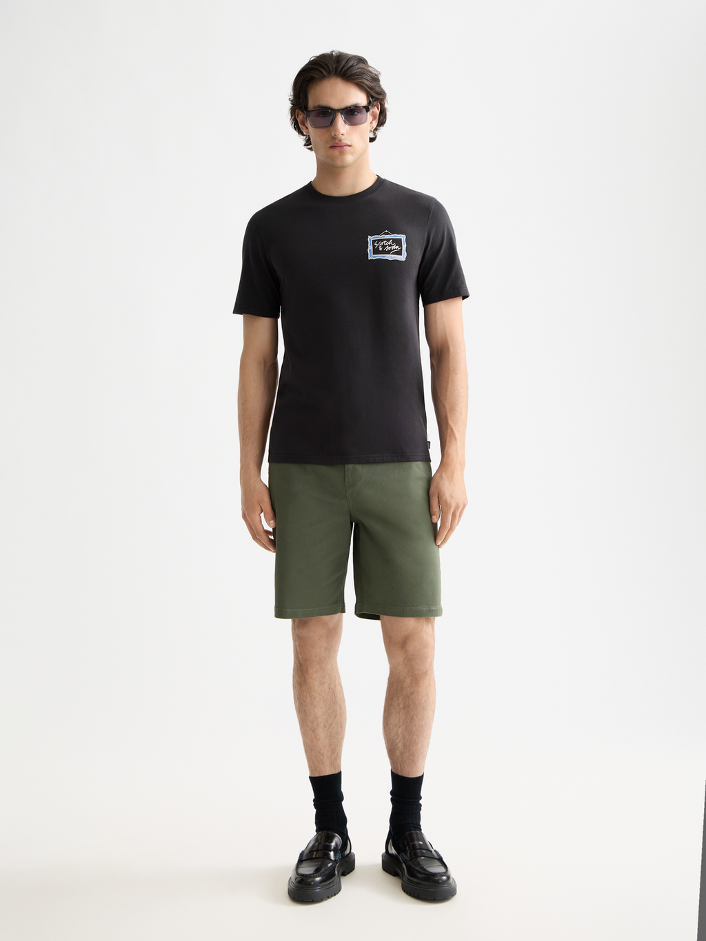 Collection Seasonal Core - Short Stuart coupe classique en mélange de coton lavé