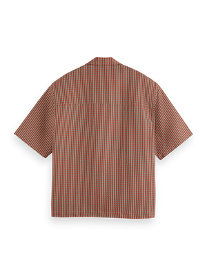 Micro Geo Print Short-Sleeved Shirt