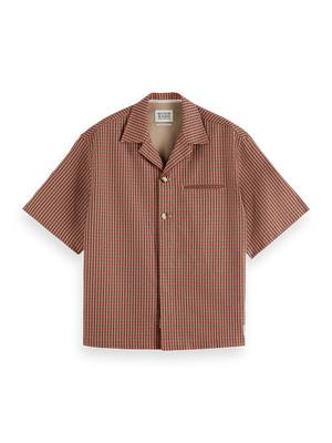 Micro Geo Print Short-Sleeved Shirt