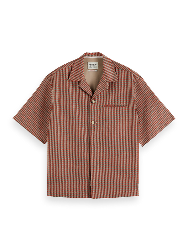 Micro Geo Print Short-Sleeved Shirt