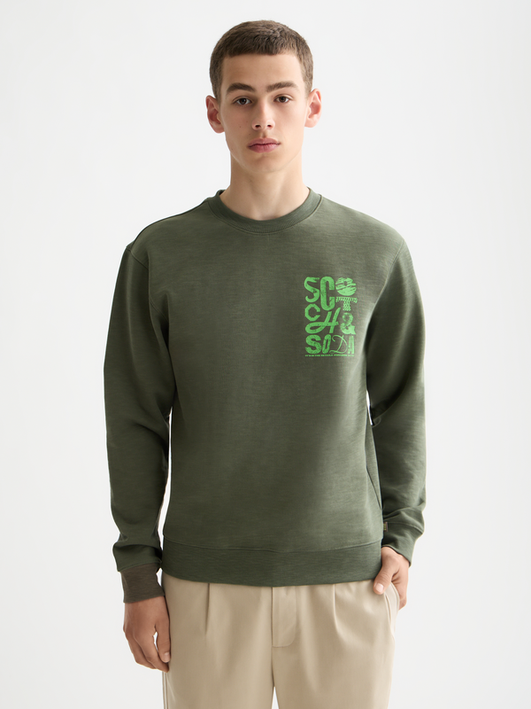 Sweat-shirt avec logo poitrine gauche