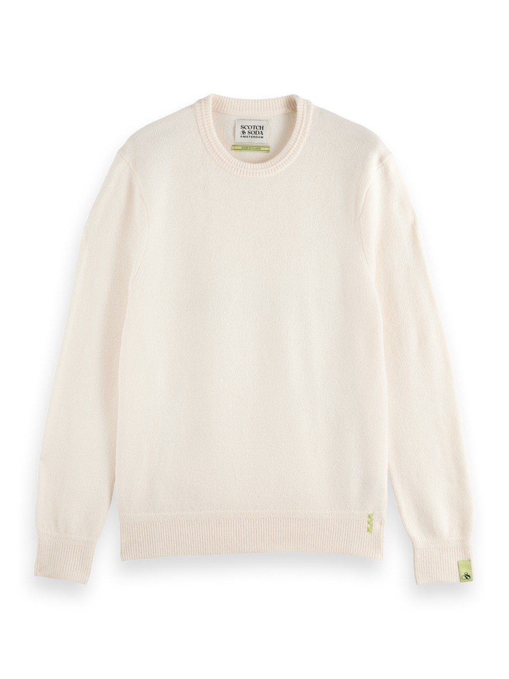 Col rond en maille douce coupe droite