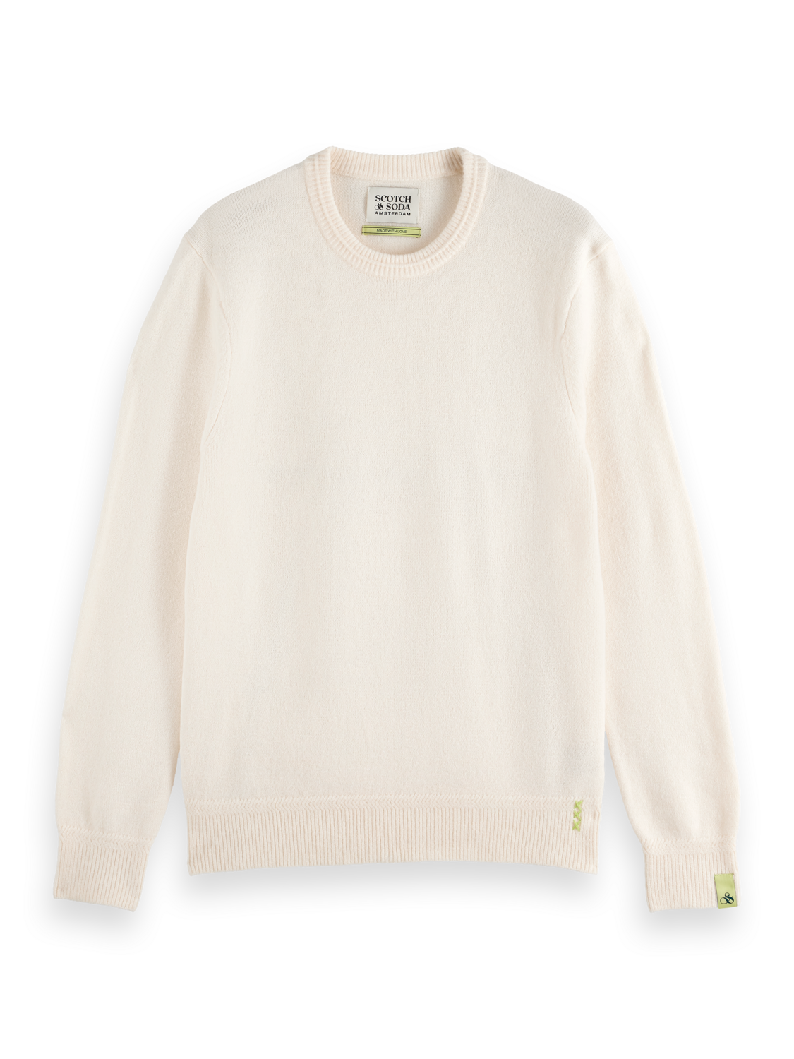 Col rond en maille douce coupe droite