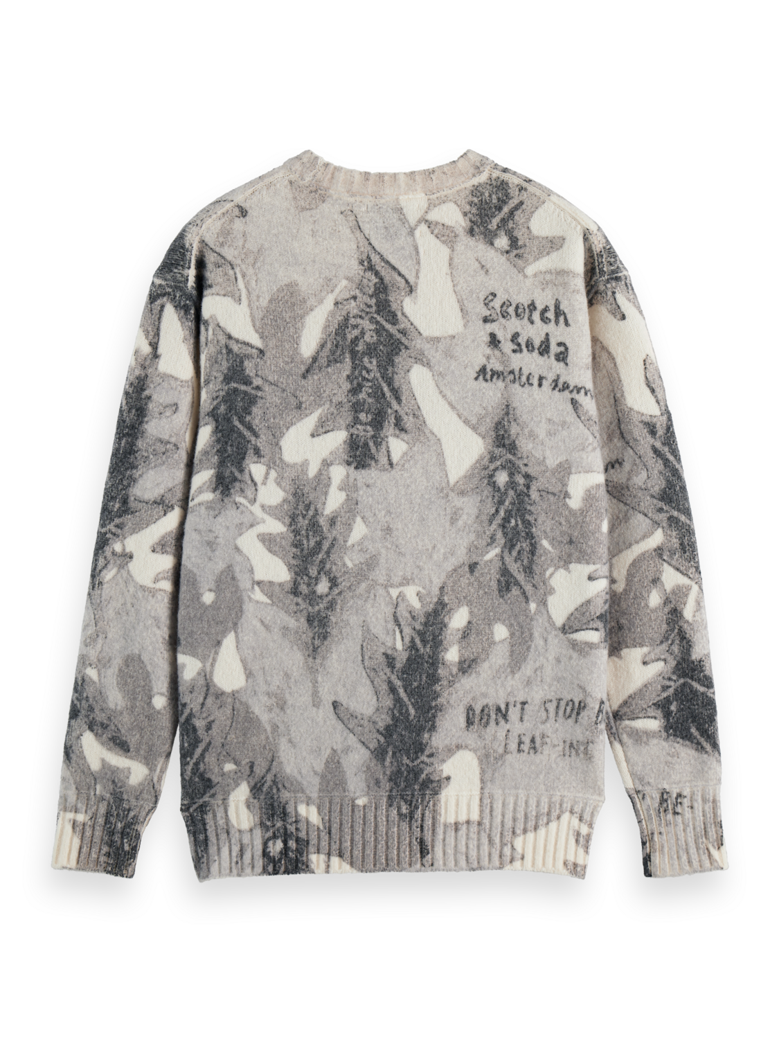 Printed Dropped Shoulder Pullover