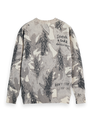 Printed Dropped Shoulder Pullover
