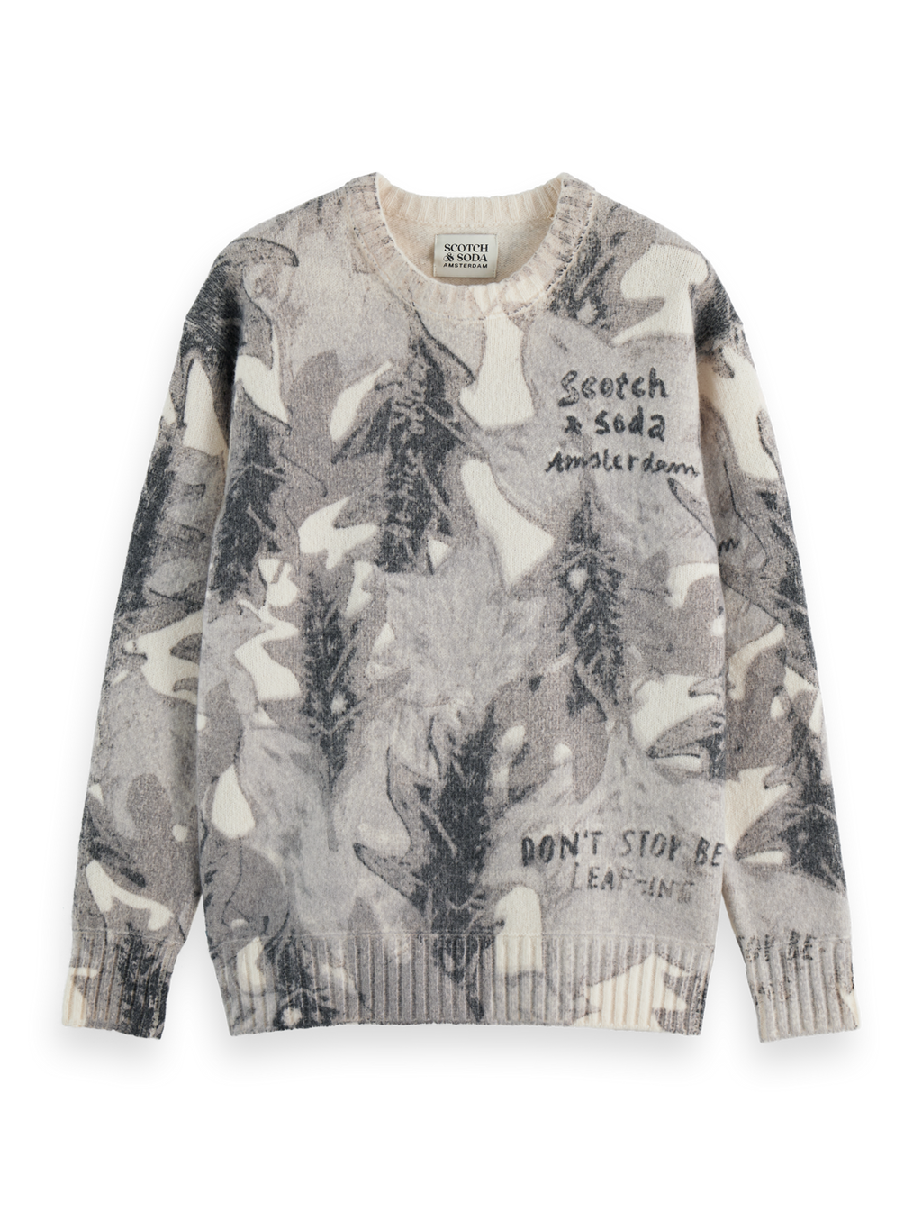 Printed Dropped Shoulder Pullover