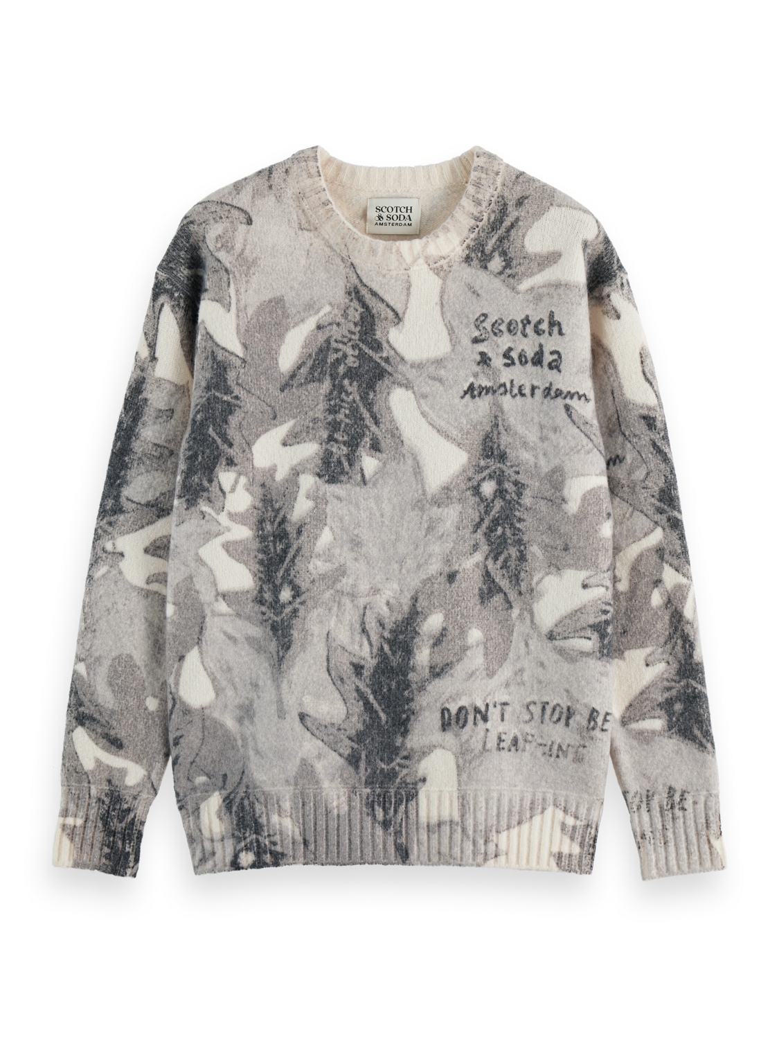 Printed Dropped Shoulder Pullover