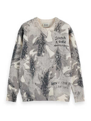 Printed Dropped Shoulder Pullover