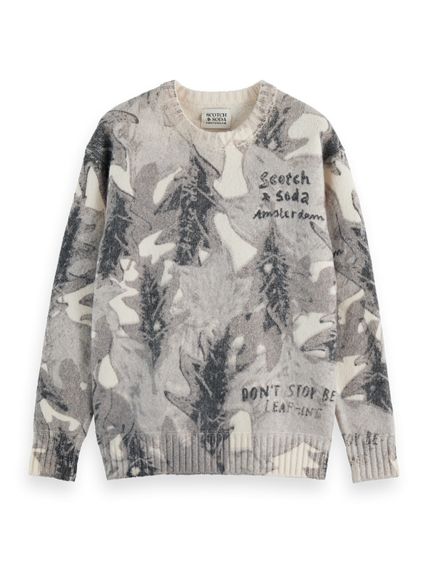 Printed Dropped Shoulder Pullover