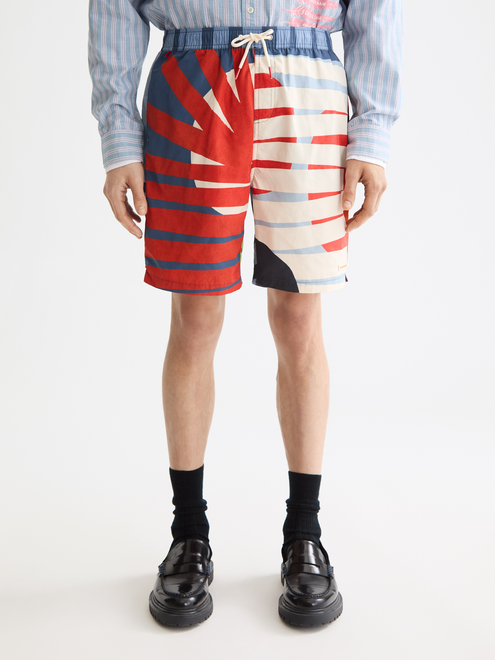 Printed Longer-Length Swim Shorts
