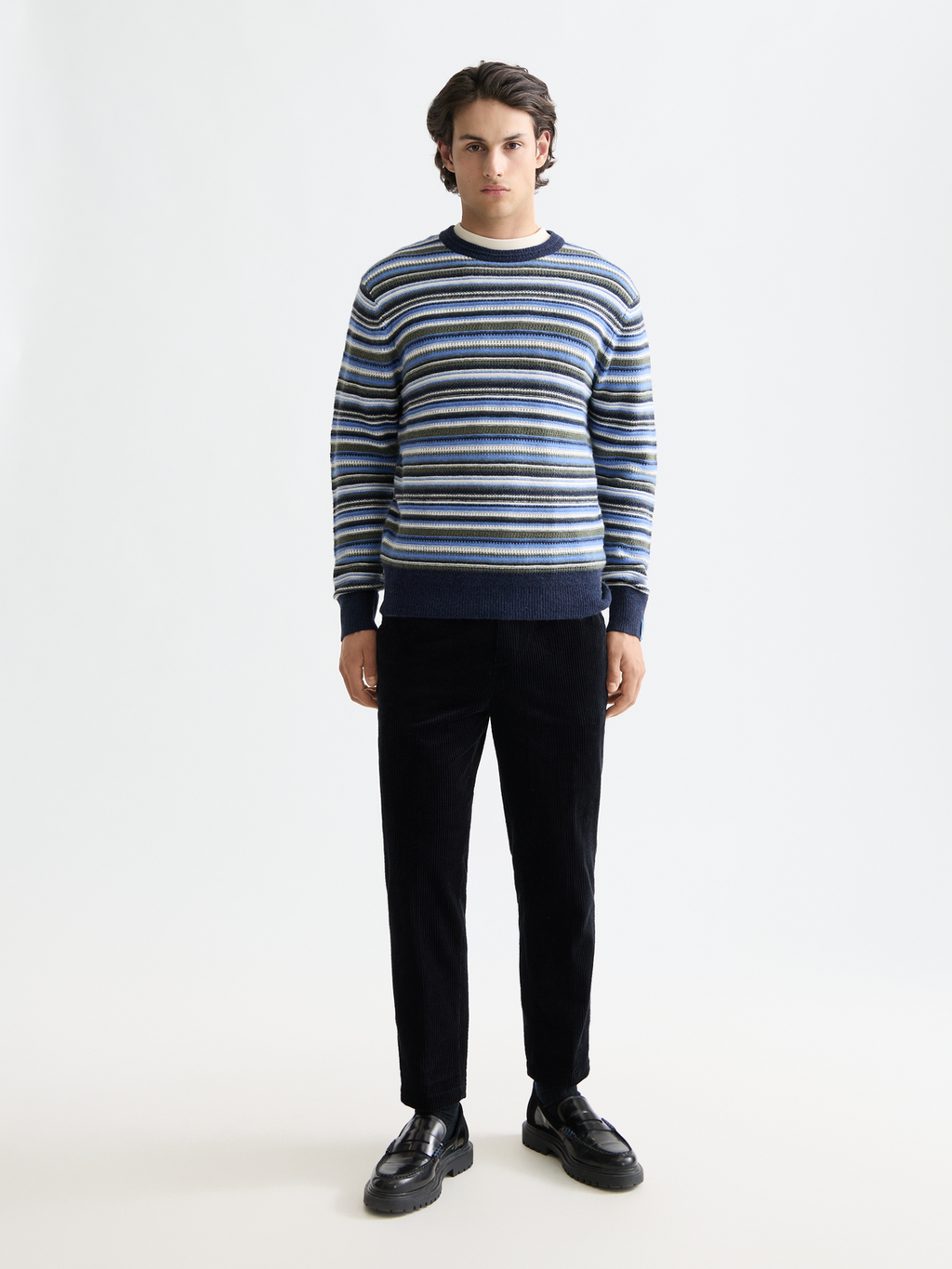 Soft Knit Striped Regular Fit Pullover
