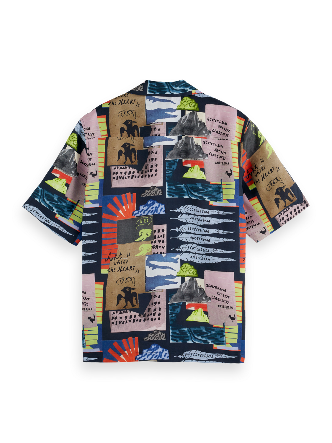 Relaxed-Fit Tencel All-Over Printed Short-Sleeved Shirt