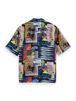 Relaxed-Fit Tencel All-Over Printed Short-Sleeved Shirt