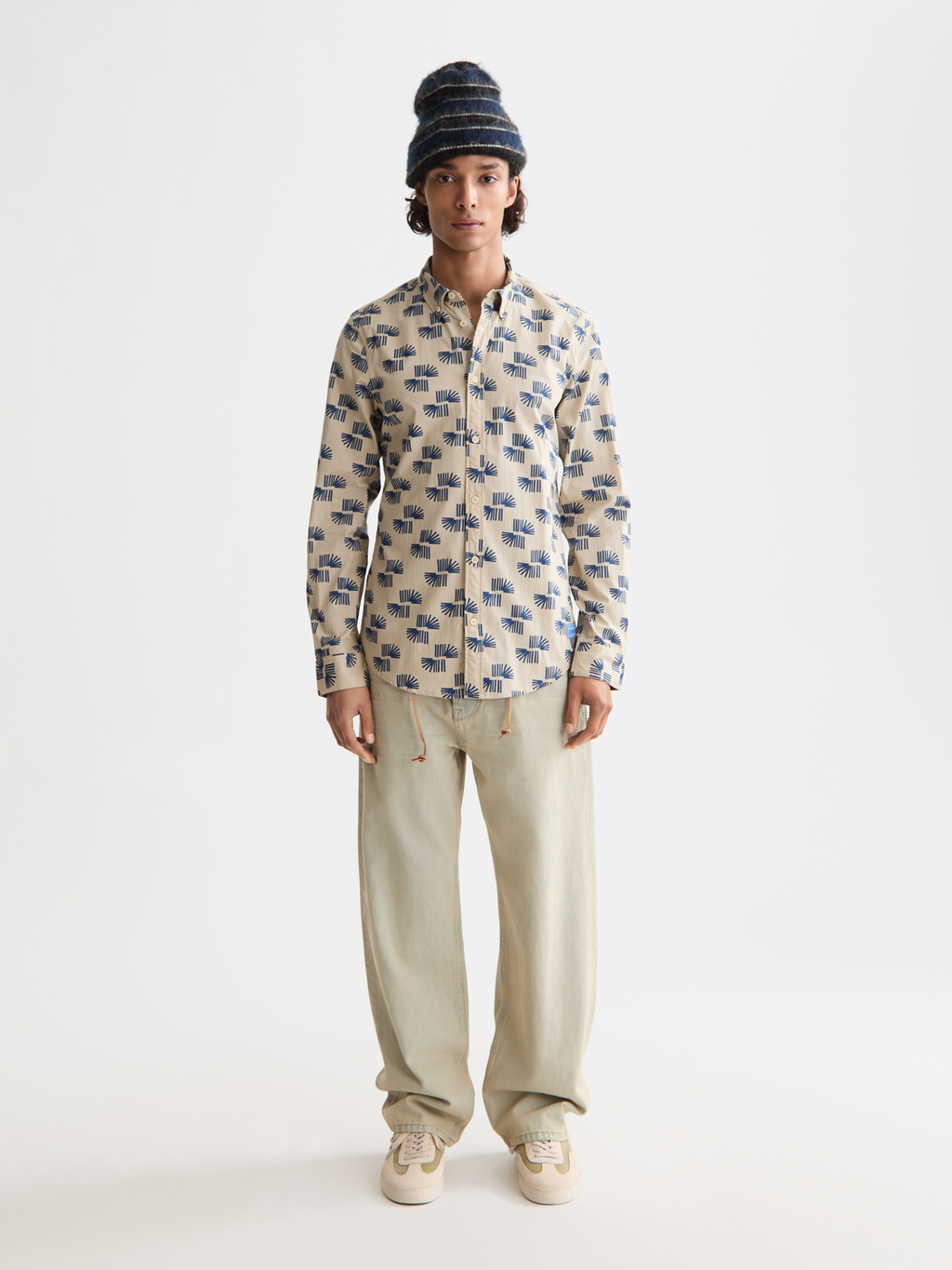 Slim-Fit Micro All-Over Printed Shirt