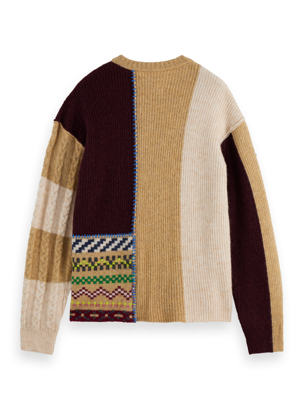 Loose Fit Patchwork Pullover
