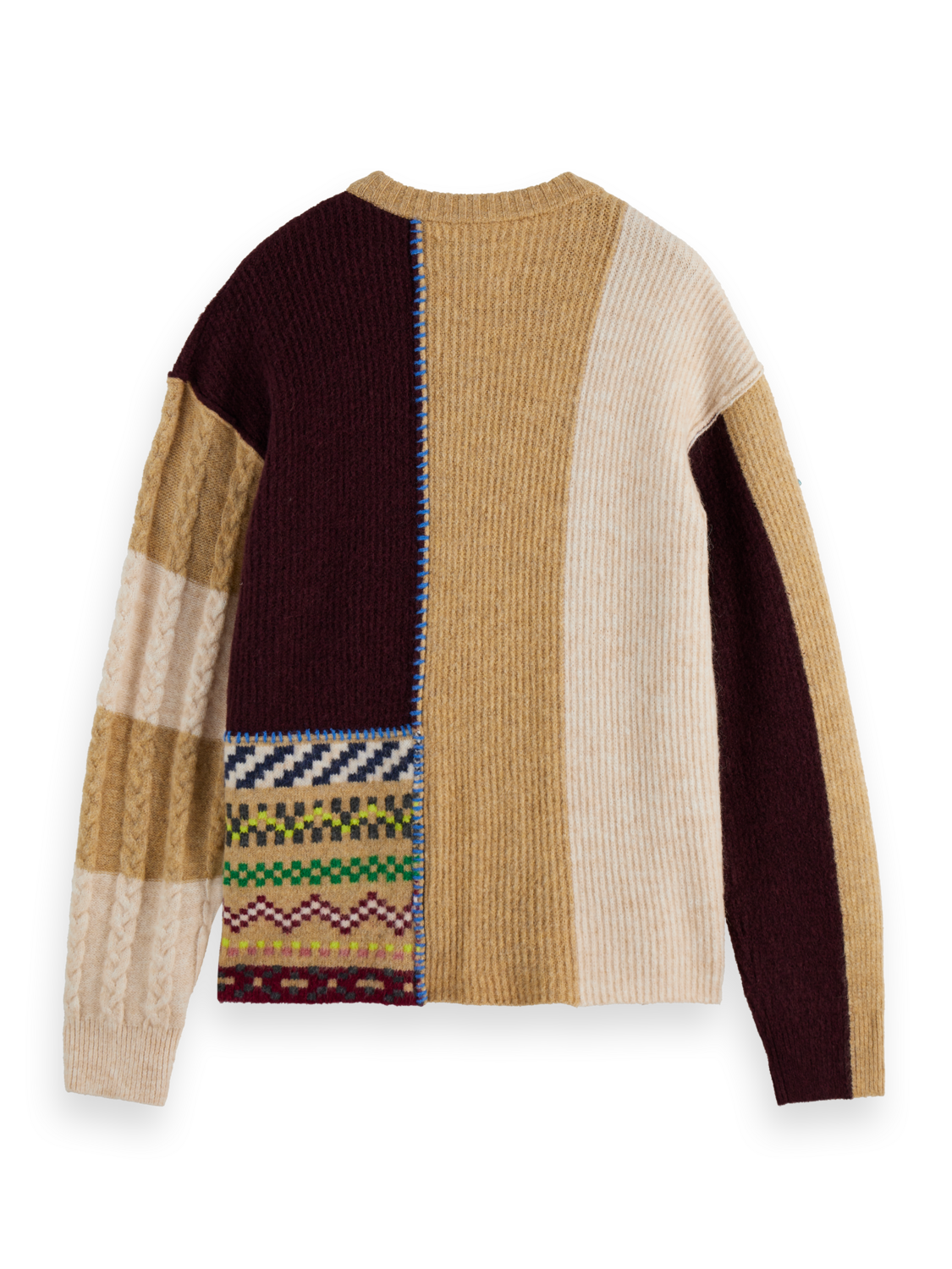 Loose Fit Patchwork Pullover