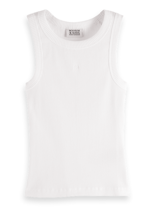 Mädchengeripptes Tanktop mit schmaler Passform