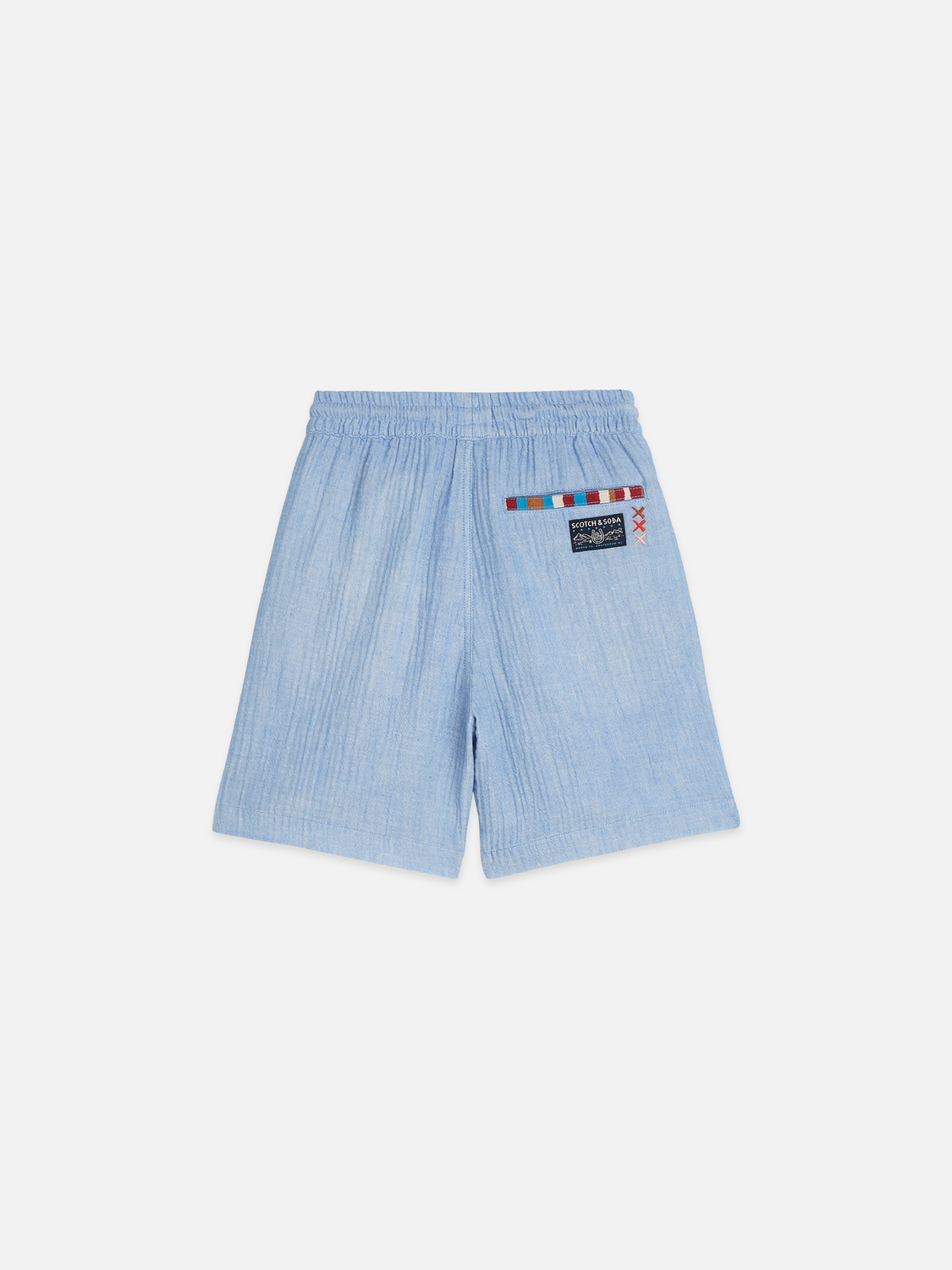 Cotton Chambray Pullon Shorts