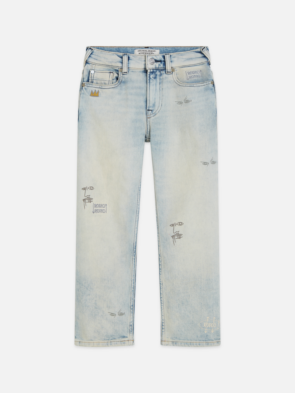 Scotch & Soda x Basquiat Boys' The Pitch Loose Jeans