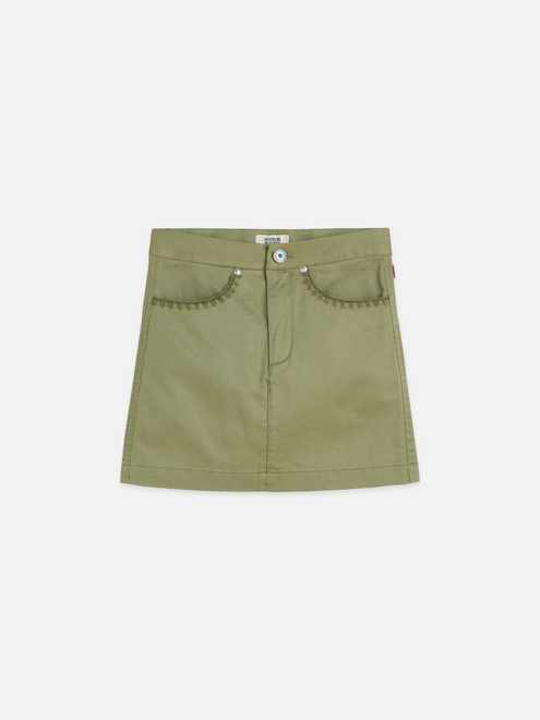 Girls' Washed Twill Mini Skirt