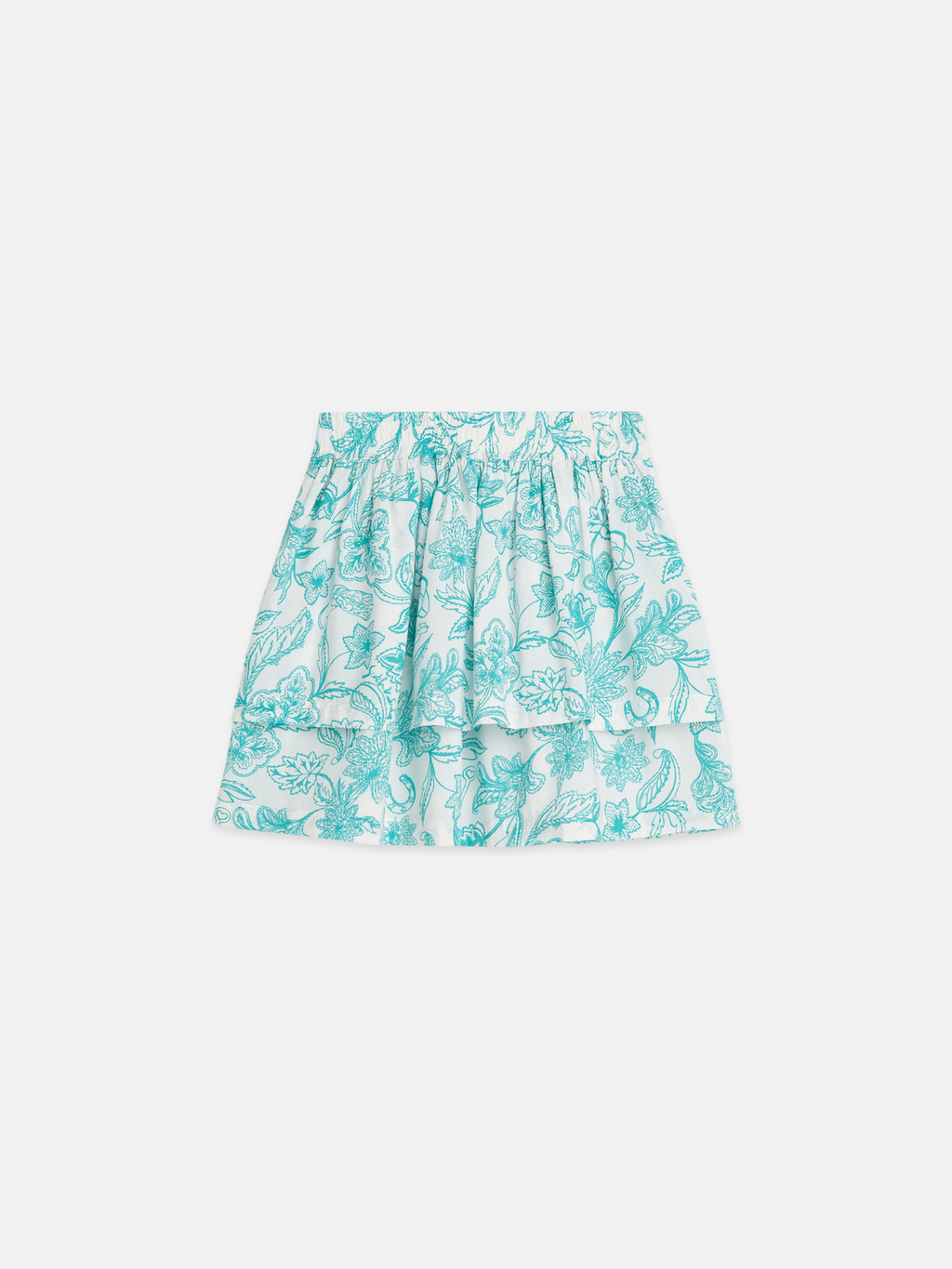 Printed Cotton Modal Ruffle Skirt