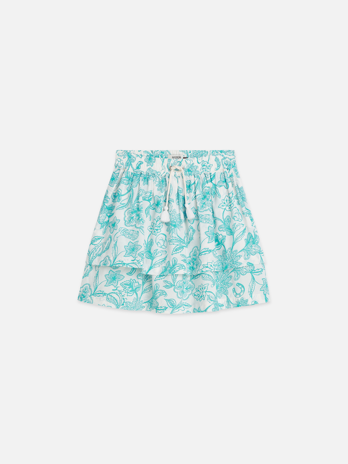 Printed Cotton Modal Ruffle Skirt