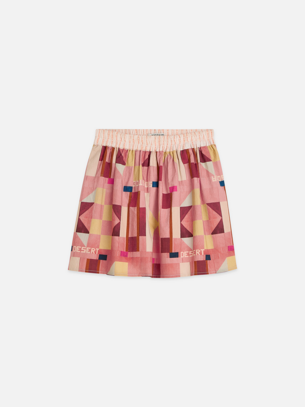 Printed Seersucker Skirt