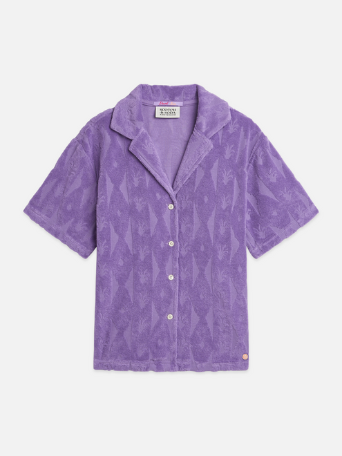 Chemise à manches courtes en tissu éponge jacquard