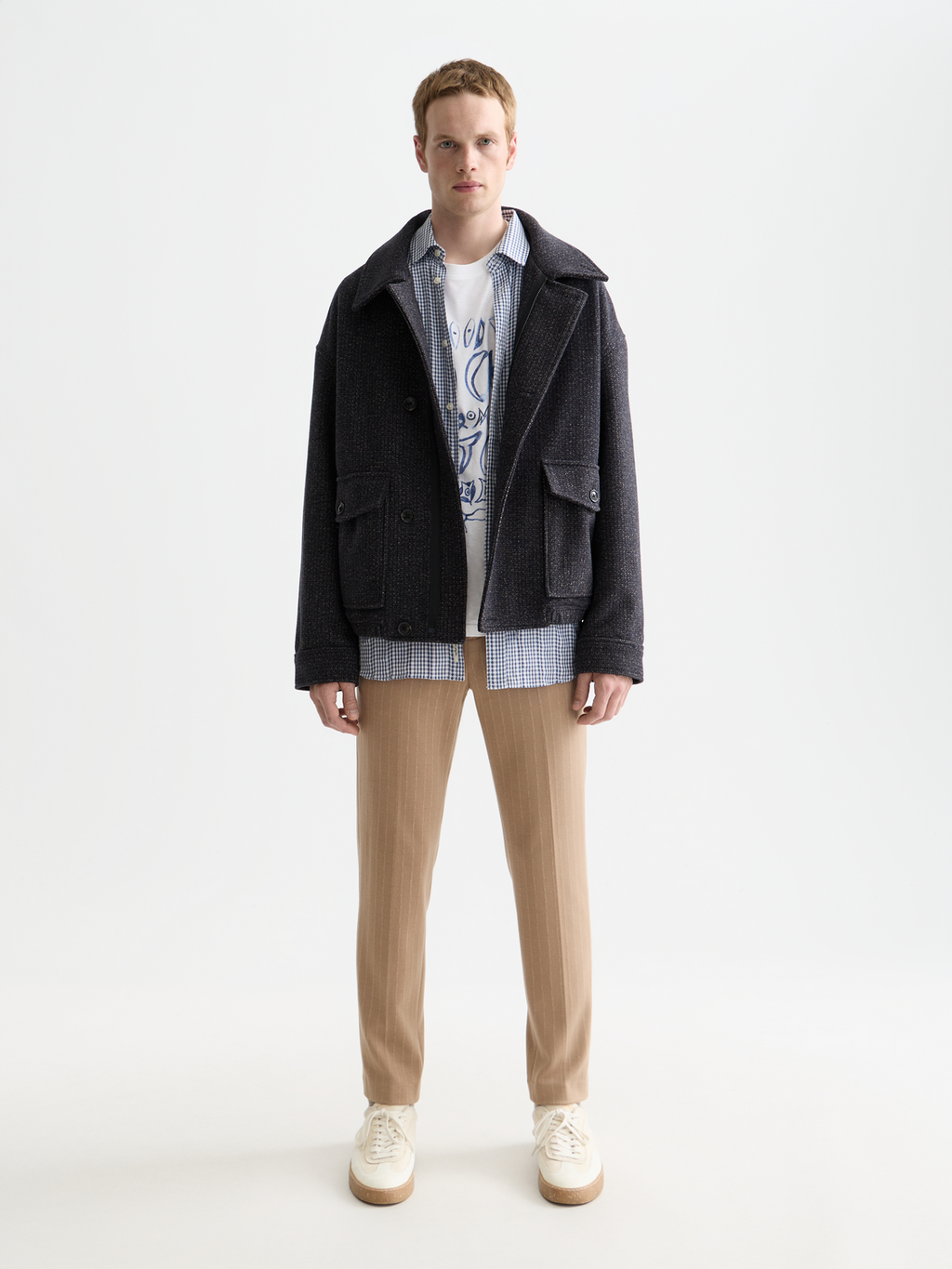 Veste en laine texturée