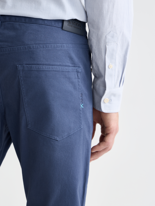 Pantalon 5 poches en twill de coton stretch Ralston