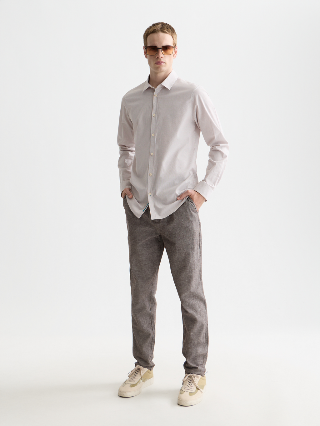 Striped Slim-Fit Poplin Shirt