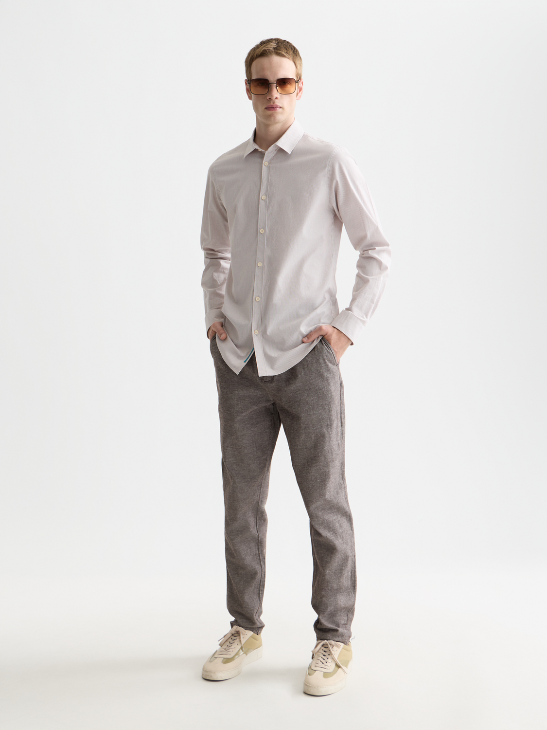 Striped Slim-Fit Poplin Shirt