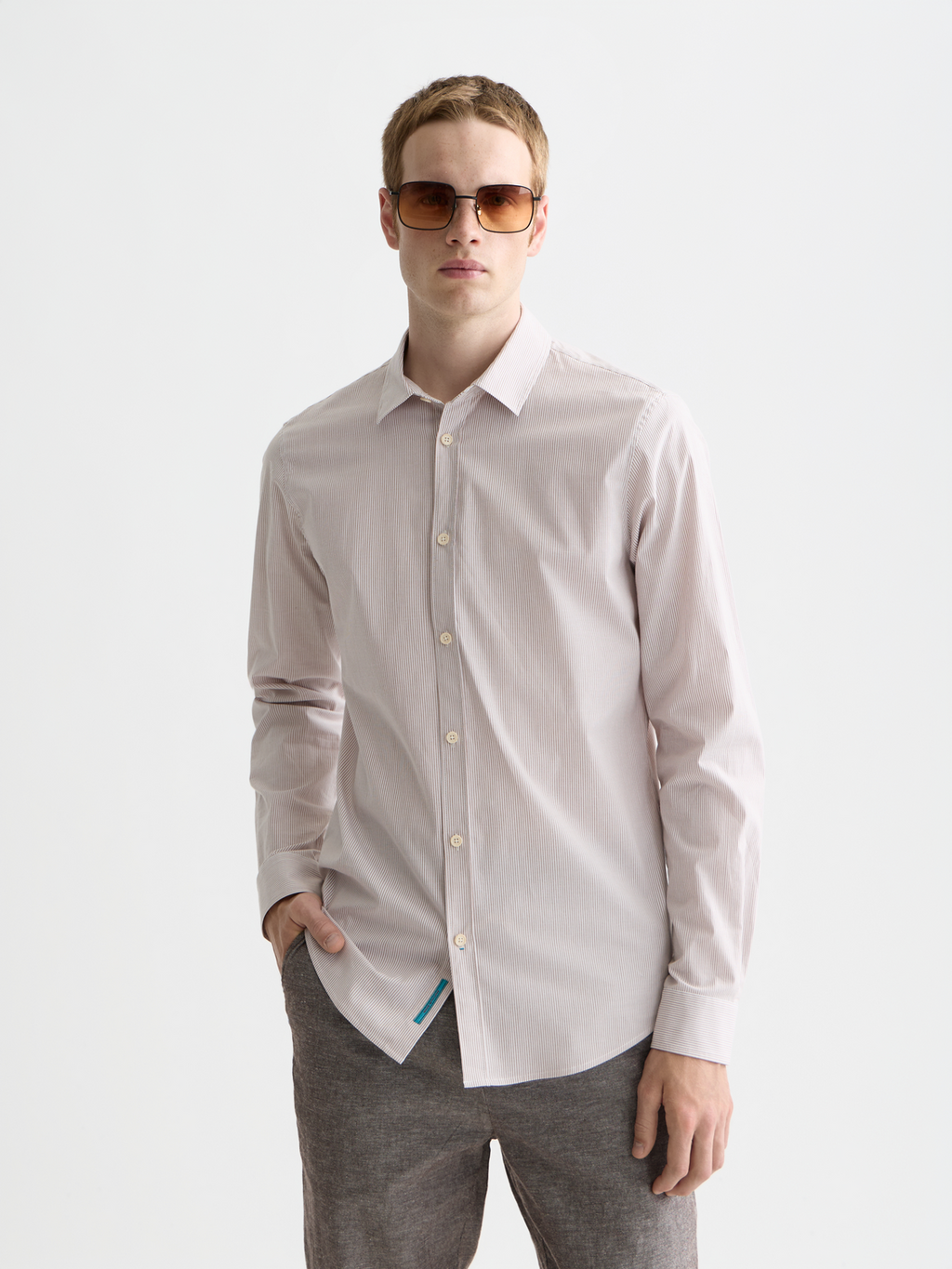 Striped Slim-Fit Poplin Shirt