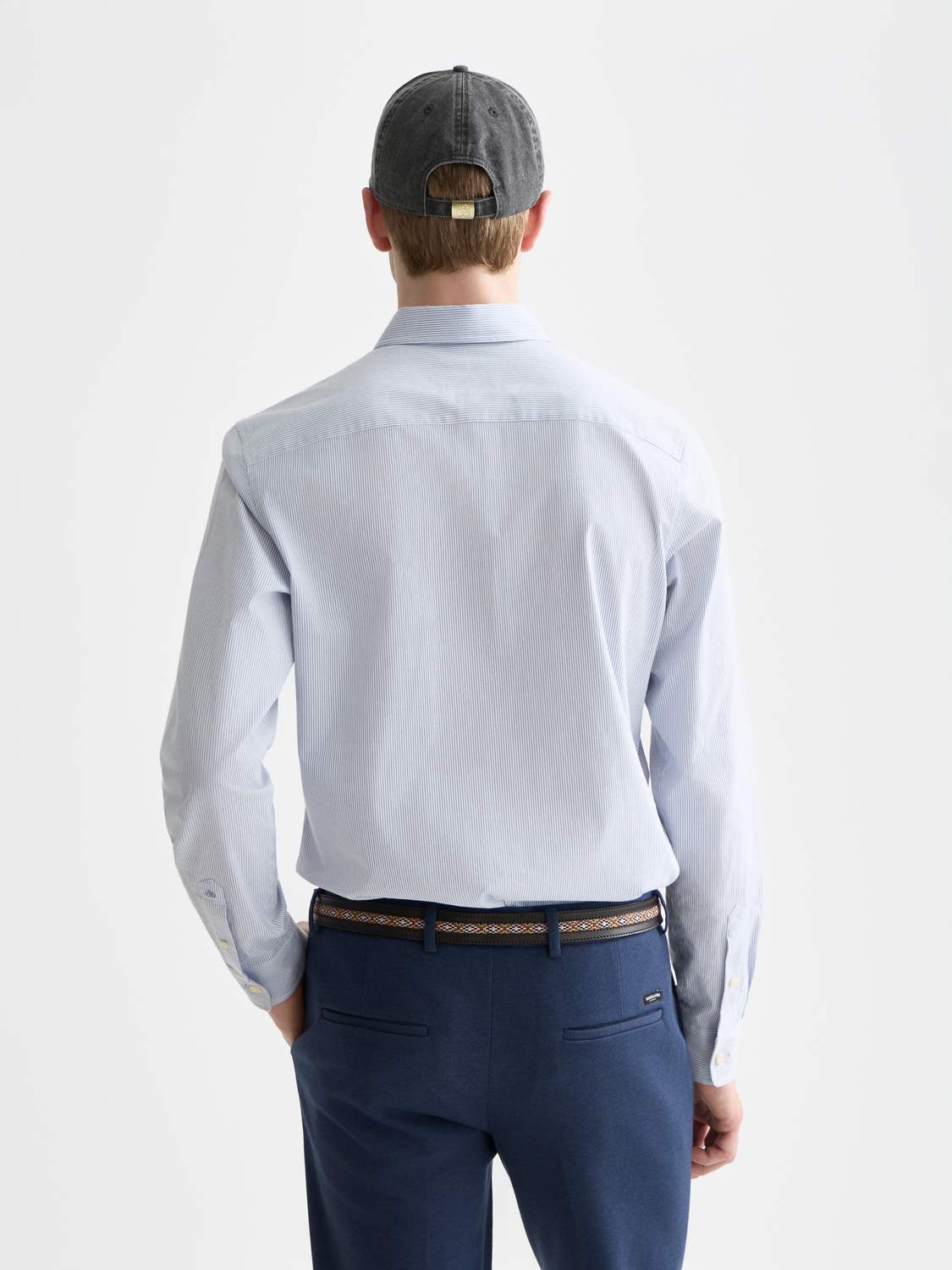 Chemise popeline rayée coupe ajustée
