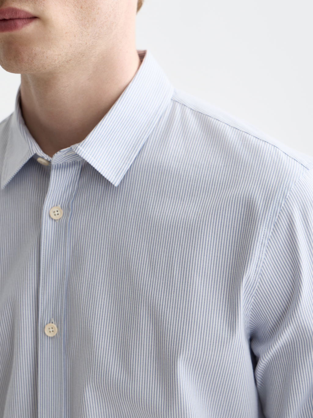 Chemise popeline rayée coupe ajustée
