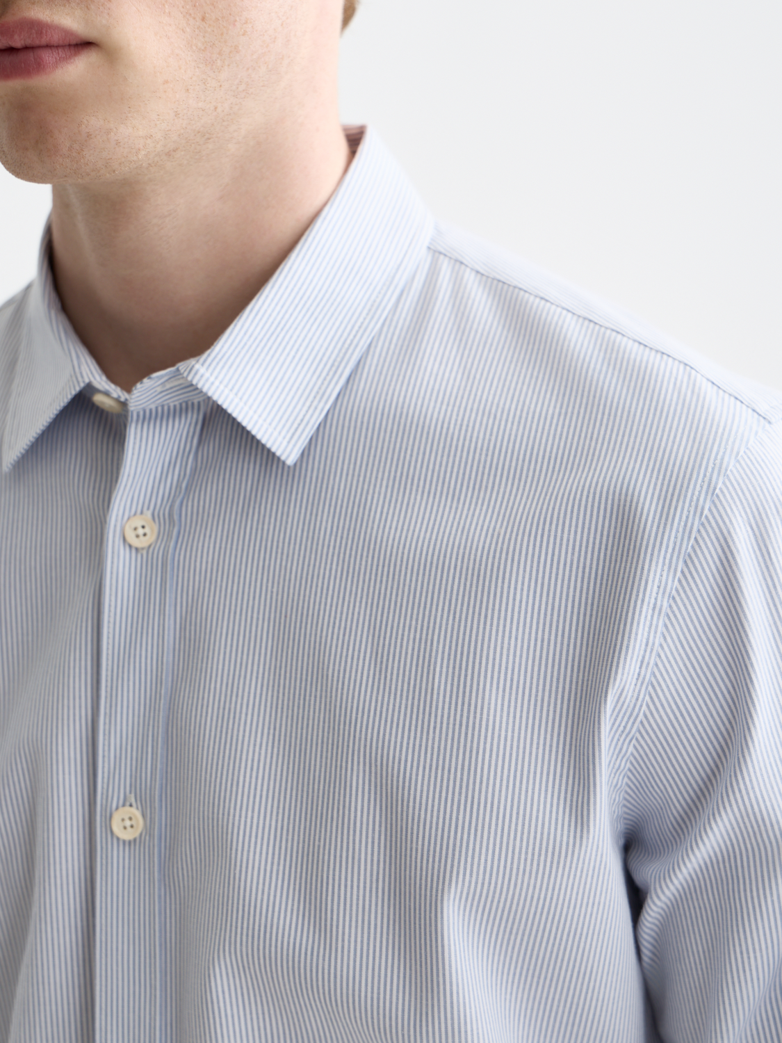 Chemise popeline rayée coupe ajustée